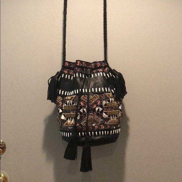 Anthropologie Antik Batik ibban leather bucket bag - Picture 5 of 8